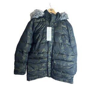 NWT Calvin Klein Women's Camo Print Puffer Jacket - XL